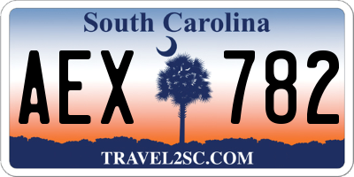 SC license plate AEX782