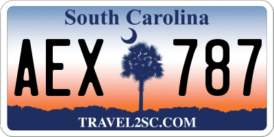 SC license plate AEX787