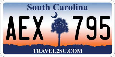SC license plate AEX795
