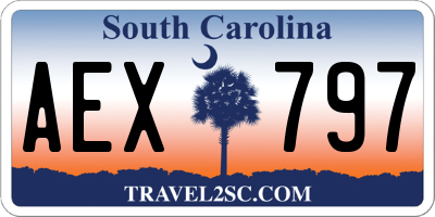 SC license plate AEX797