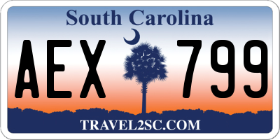 SC license plate AEX799