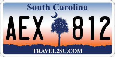 SC license plate AEX812