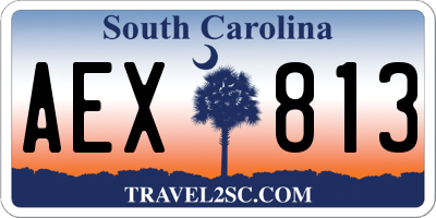 SC license plate AEX813