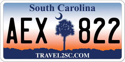 SC license plate AEX822