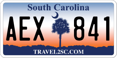 SC license plate AEX841