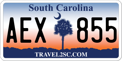 SC license plate AEX855