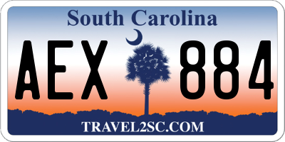 SC license plate AEX884