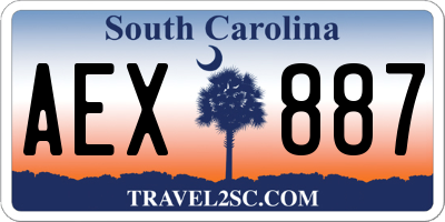SC license plate AEX887