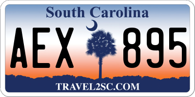 SC license plate AEX895