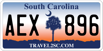 SC license plate AEX896