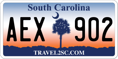 SC license plate AEX902