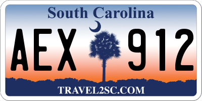 SC license plate AEX912