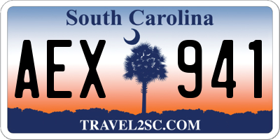 SC license plate AEX941