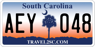 SC license plate AEY048