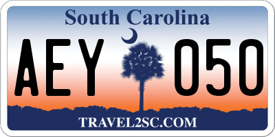 SC license plate AEY050