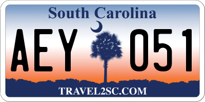 SC license plate AEY051