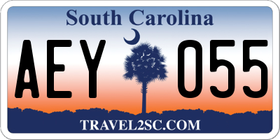 SC license plate AEY055