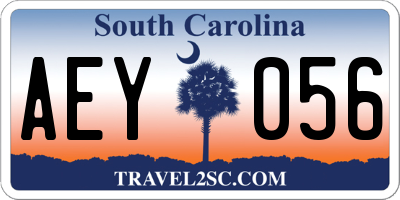 SC license plate AEY056