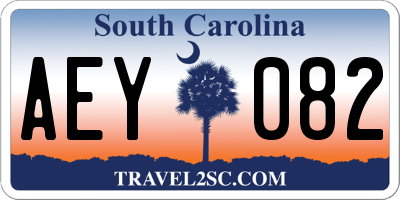 SC license plate AEY082