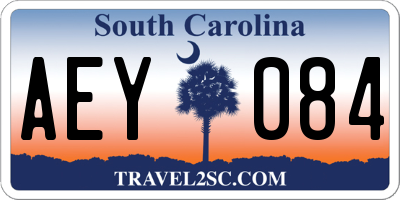 SC license plate AEY084