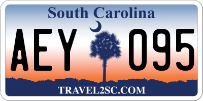 SC license plate AEY095