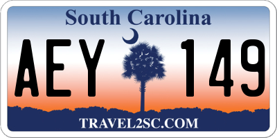 SC license plate AEY149