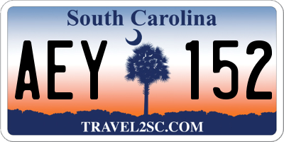 SC license plate AEY152