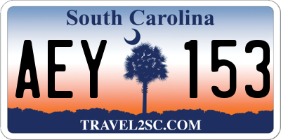 SC license plate AEY153