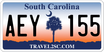 SC license plate AEY155