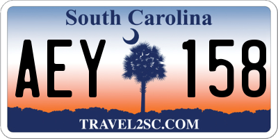 SC license plate AEY158