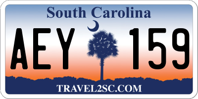 SC license plate AEY159