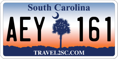 SC license plate AEY161