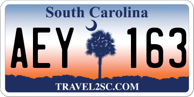 SC license plate AEY163