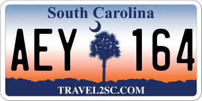 SC license plate AEY164