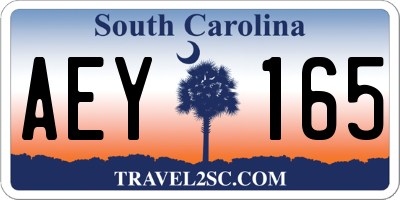 SC license plate AEY165