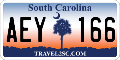 SC license plate AEY166