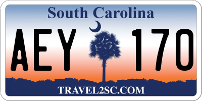 SC license plate AEY170