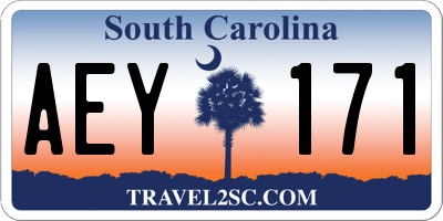 SC license plate AEY171