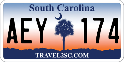 SC license plate AEY174