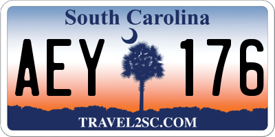SC license plate AEY176