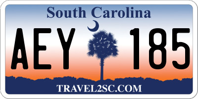 SC license plate AEY185