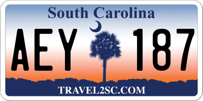 SC license plate AEY187