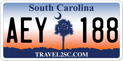 SC license plate AEY188