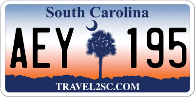SC license plate AEY195