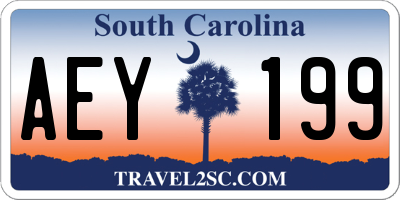 SC license plate AEY199