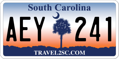 SC license plate AEY241