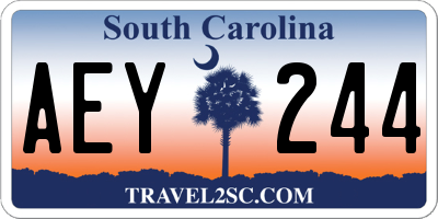SC license plate AEY244