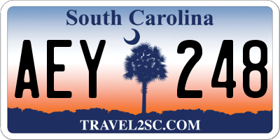 SC license plate AEY248