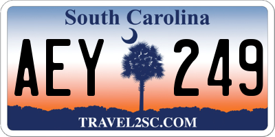SC license plate AEY249