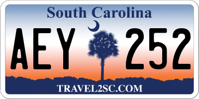 SC license plate AEY252